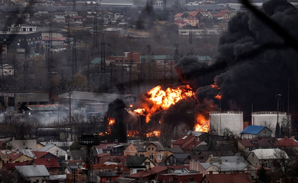 Ledakan di Kota Belgorod, Rusia.
