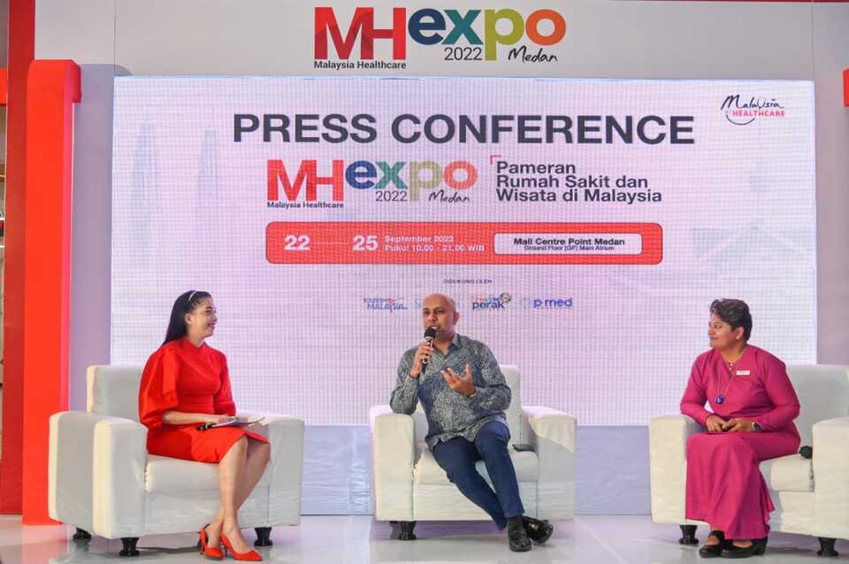 Mohd Daud Mohd Arif, Chief Executive Officer MHTC dalam jumpa pers Pameran Rumah Sakit Malaysia atau biasa disebut dengan “Malaysia Healthcare Expo 2022” (MH Expo 2022).