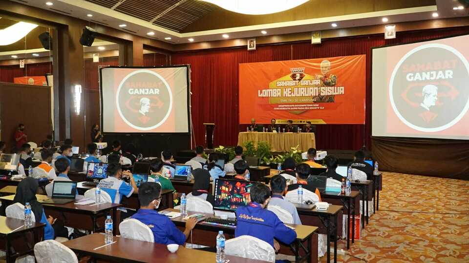 Sahabat Ganjar mengadakan kegiatan dengan tajuk 'Lomba Kejuruan Siswa SMK TKJ se-Lampung' di Hotel Horison, Kota Bandar Lampung, Lampung, Sabtu, 22 Oktober 2022.
