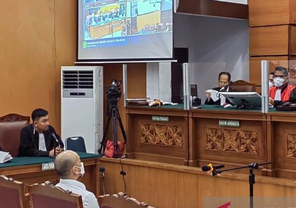 Terdakwa Kompol Baiquni Wibowo di Pengadilan Negeri Jakarta Selatan, Jakarta, Rabu 26 Oktober 2022. 