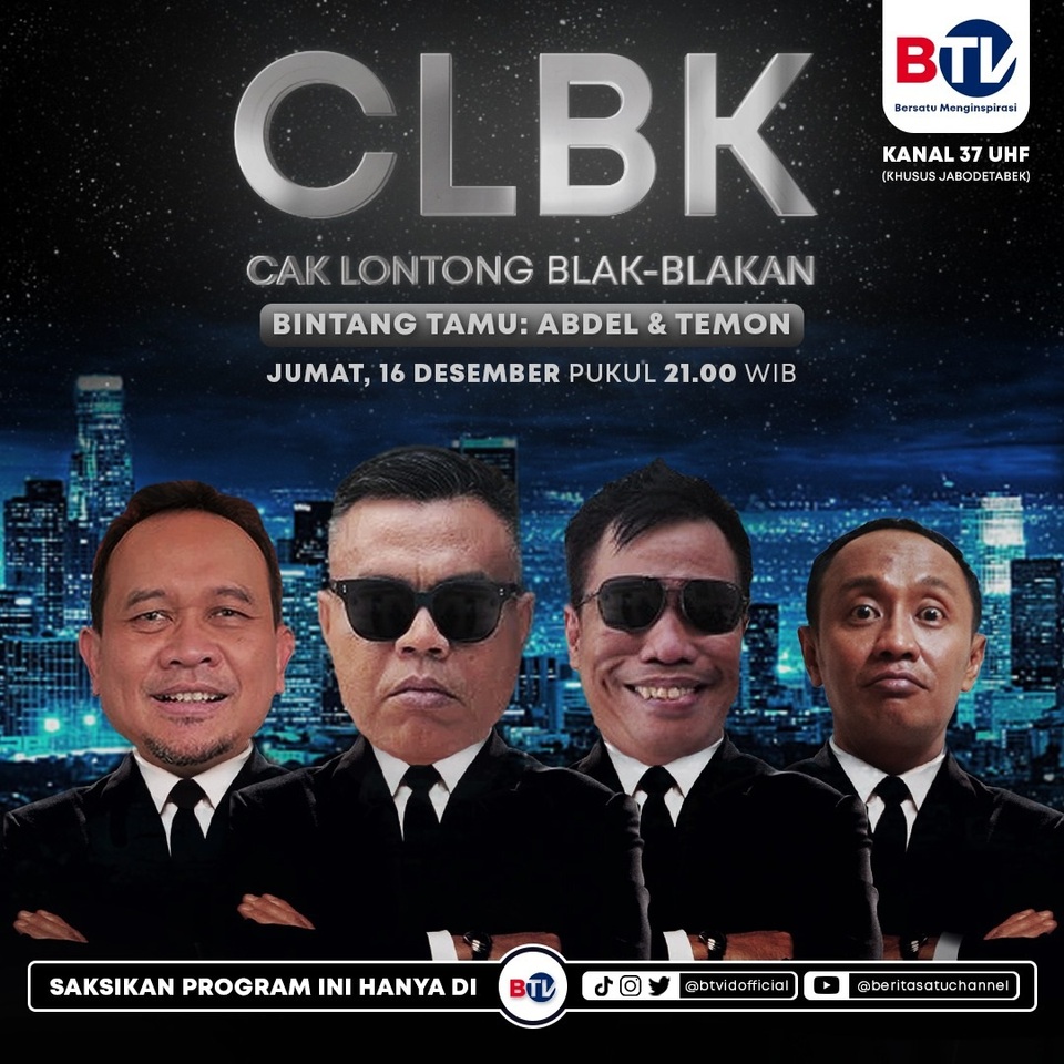 Cak Lontong Blak Blakan Bareng Abdel Dan Temon Di BTV