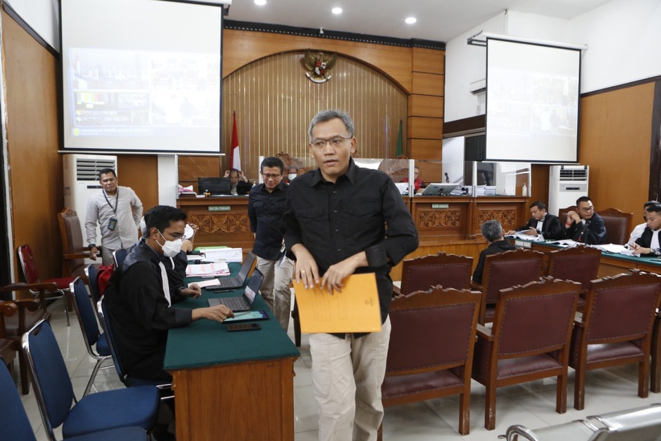 Agus Nupatria sebagai saksi dalam sidang obstruction of justice terkait kasus pembunuhan Nofriansyah Yosua Hutabarat atau Brigadir J dengan terdakwa Irfan Widyanto di Pengadilan Negeri (PN) Jakarta Selatan, Jumat 16 Desember 2022.
