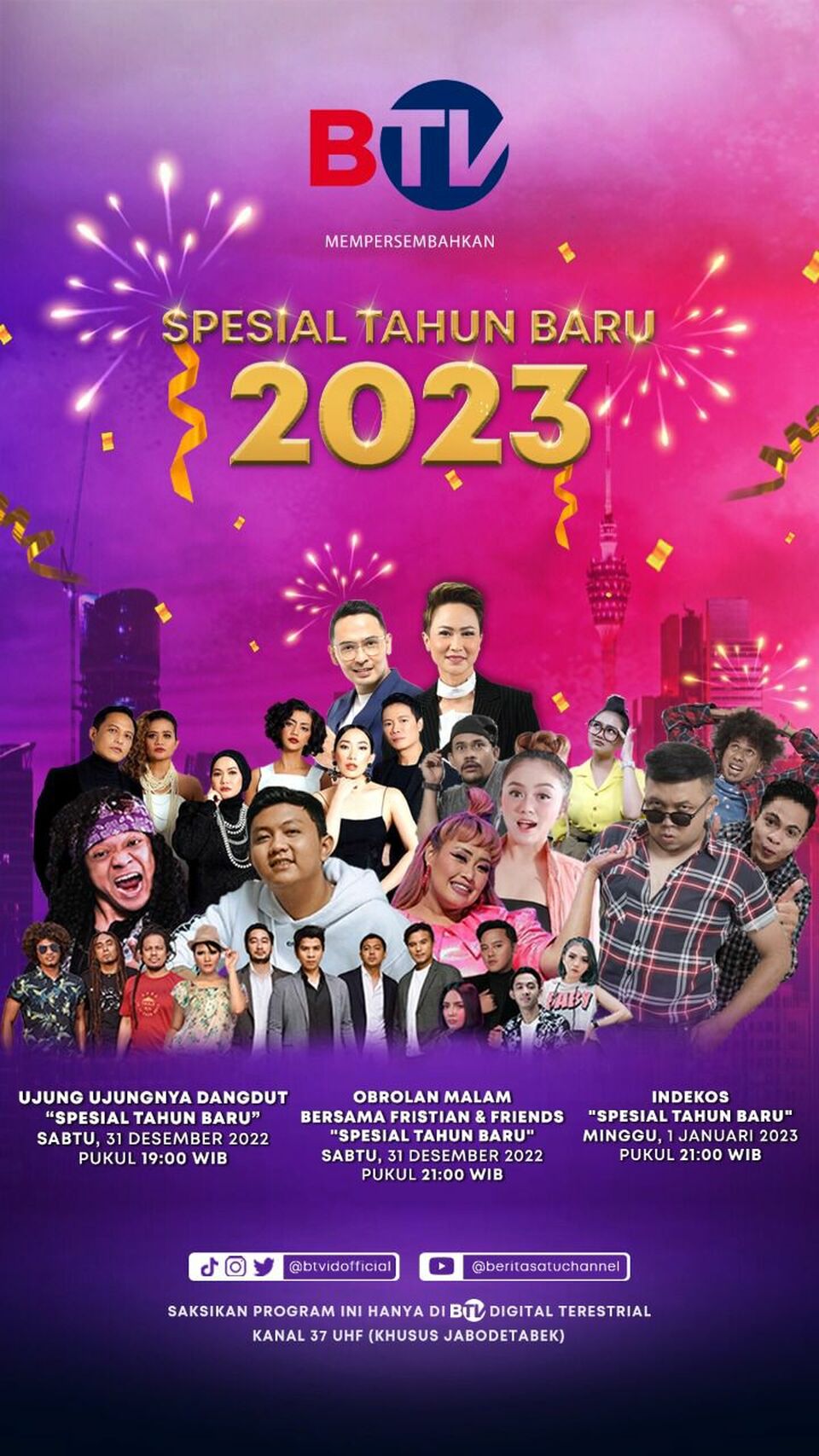 Sambut Keseruan Tahun Baru 2023 Bersama BTV