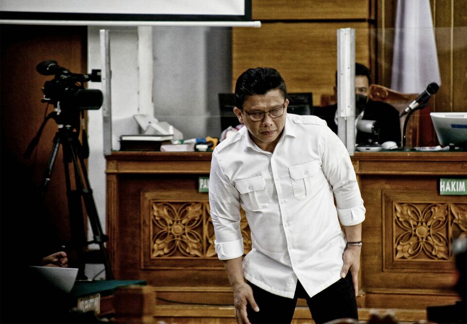 Terdakwa kasus dugaan pembunuhan berencana Brigadir Yosua, Ferdy Sambo mengikuti sidang lanjutan di PN Jakarta Selatan, Jakarta, Selasa 24 Januari 2023.