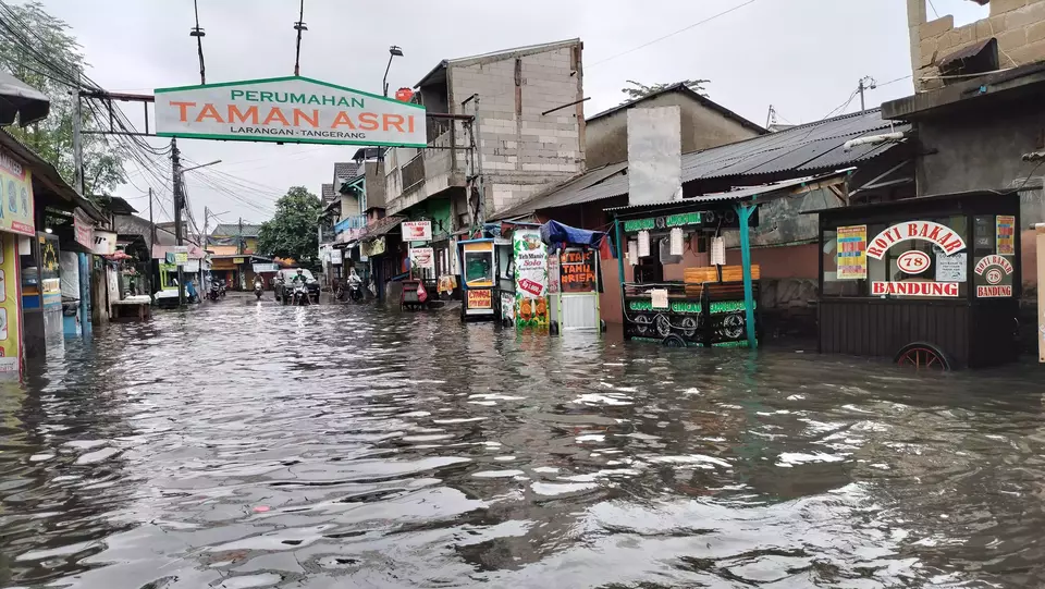 Banjir Rendam Perumahan Taman Asri Kota Tangerang