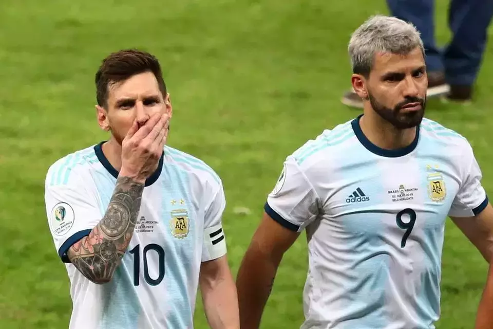 Sergio Aguero dan Lionel Messi.