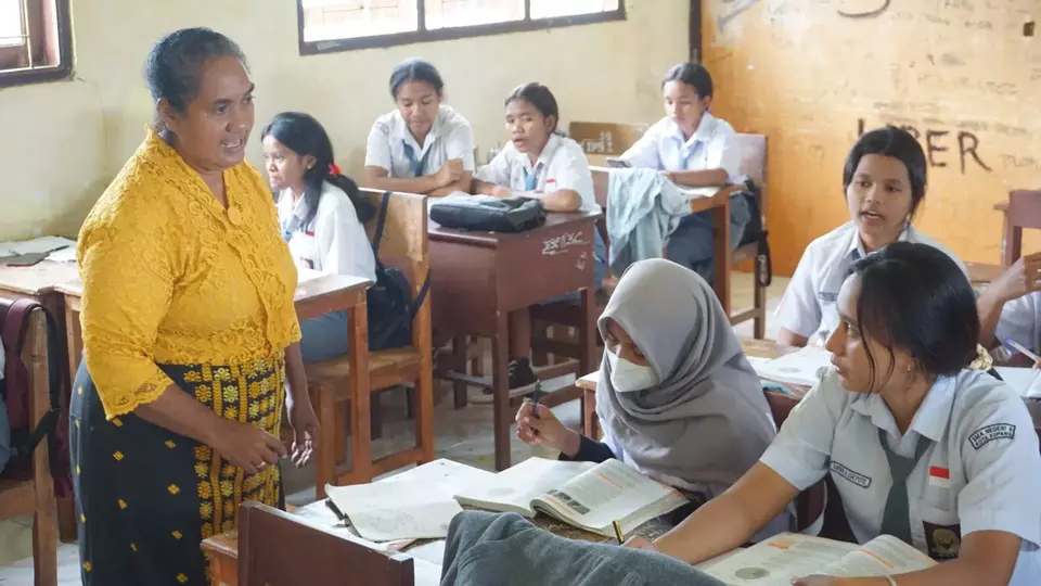 Suasana kegiatan belajar mengajar di SMA Negeri 6 Kupang, Nusa Tenggara Timur (NTT).