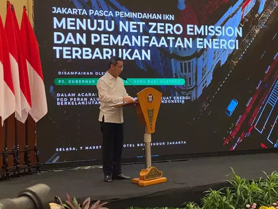 Pj Gubernur DKI Jakarta Heru Budi di Hotel Borobudur, Jakarta Pusat, Selasa (7/3/2023).