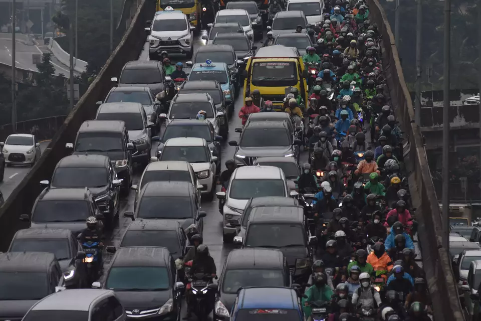 Ilustrasi kemacetan di Jakarta.