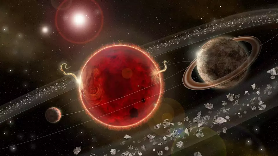 Ilustrasi planet dalam tata surya. 