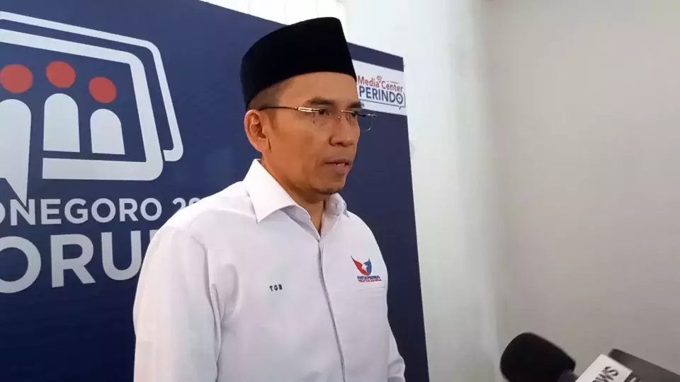 Ketua Harian Nasional Partai Perindo, TGB Muhammad Zainul Majdi di Kantor DPP Perindo, Jakarta, Sabtu, 1 April 2023.