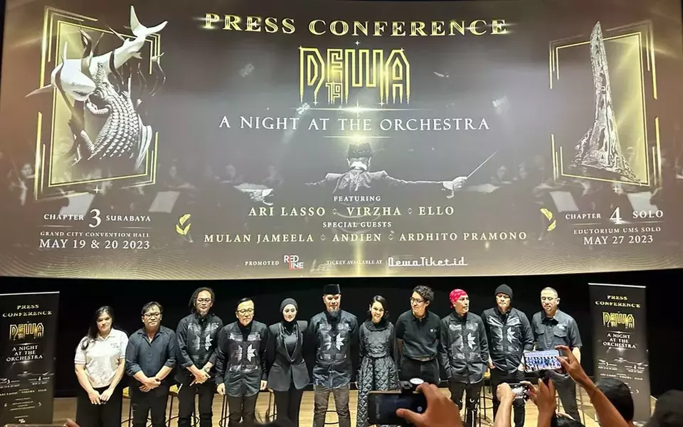Jumpa pers jelang konser Dewa 19 di Surabaya dan Solo.
