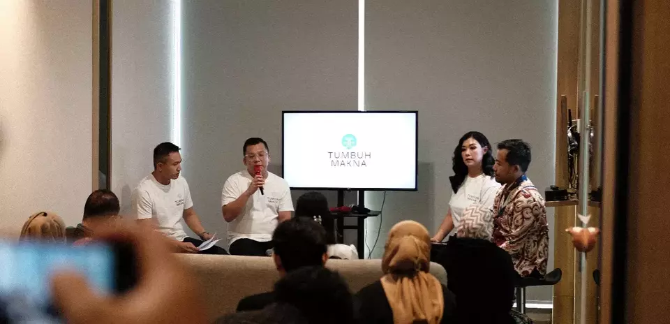Peluncuran Tumbuh Makna yang merupakan platform literasi keuangan dan mendiskusikan topik-topik pengelolaan keuangan dan kekayaan pribadi, di Jakarta, Jumat, 2 Juni 2023.