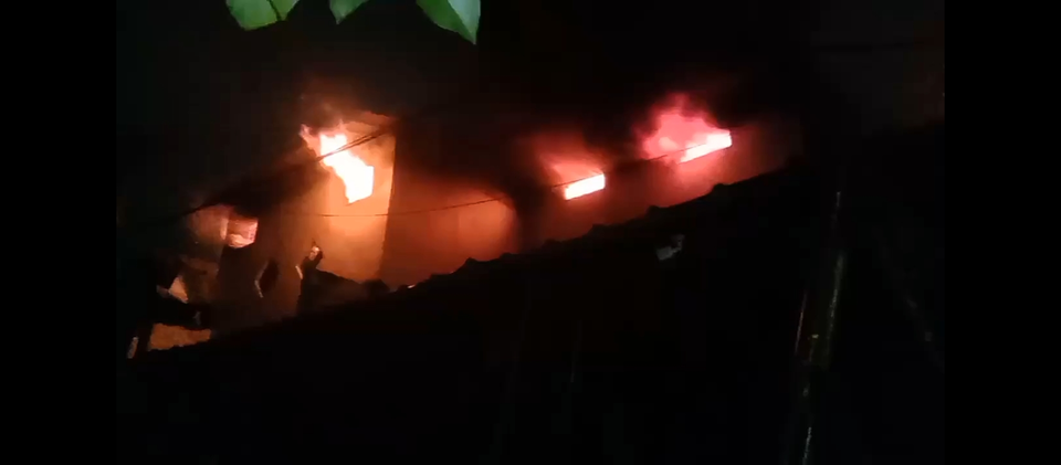Kebakaran terjadi di Yayasan Panti Asuhan Oikos Agape Permata Hati, Jalan Karang Ampel, Kecamatan Tambun Utara, Kabupaten Bekasi, Jawa Barat, Jumat, 2 Juni 2023. 
