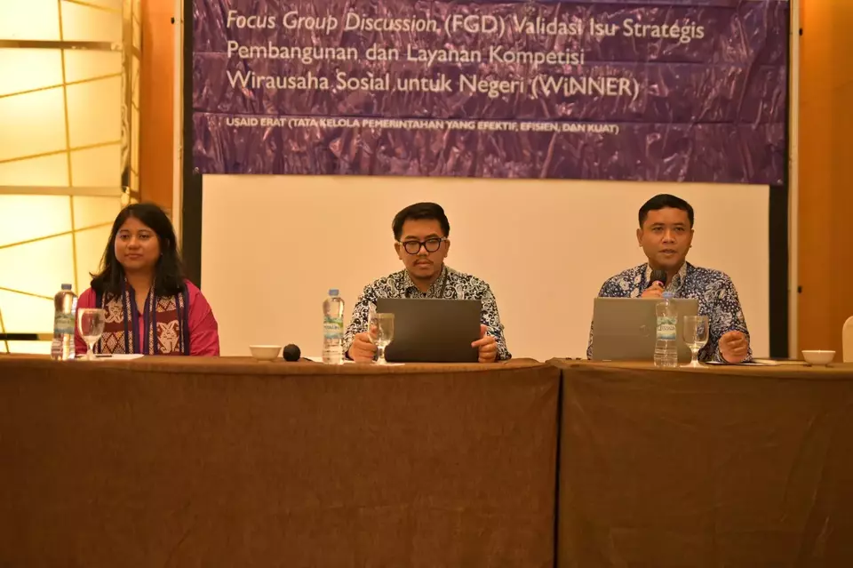 FGD Validasi Isu Strategis Pembangunan dan Layanan Kompetisi Winner Provinsi Sumatra Utara di Medan, Sumut.