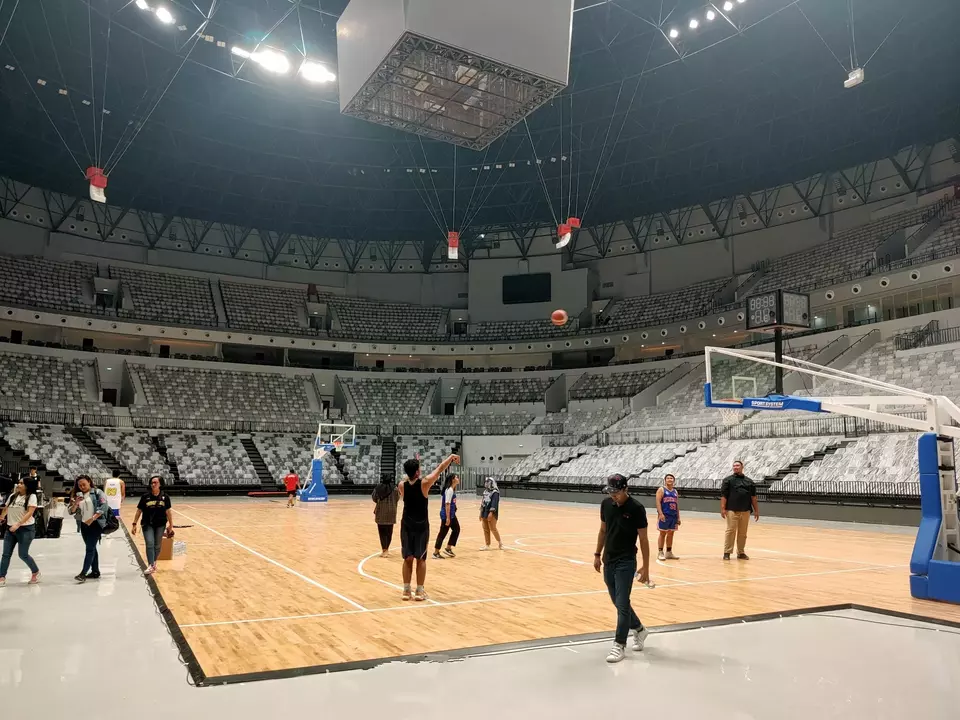 Indoor Multifunction Stadium (IMS) Gelora Bung Karno yang akan menjadi arena pertandingan FIBA World Cup 2023 atau Piala Dunia Basket.