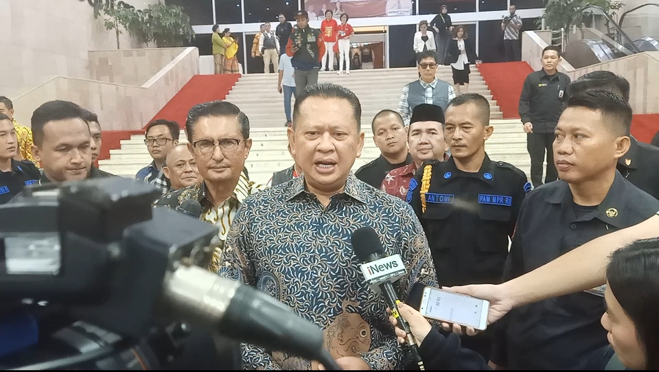 Ketua MPR Bambang Soesatyo di Gedung Nusantara IV MPR/DPR/DPD, Senayan, Jakarta, Sabtu, 10 Juni 2023