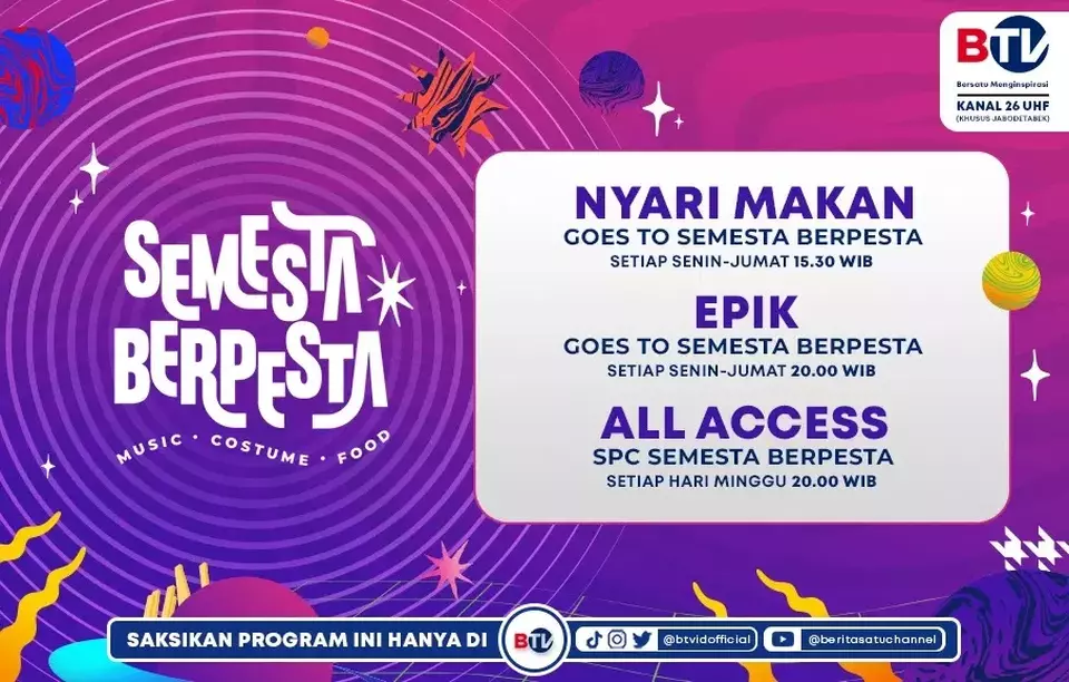 Serunya Festival Musik Semesta Berpesta Bisa Dsaksikan Eksklusif Di BTV