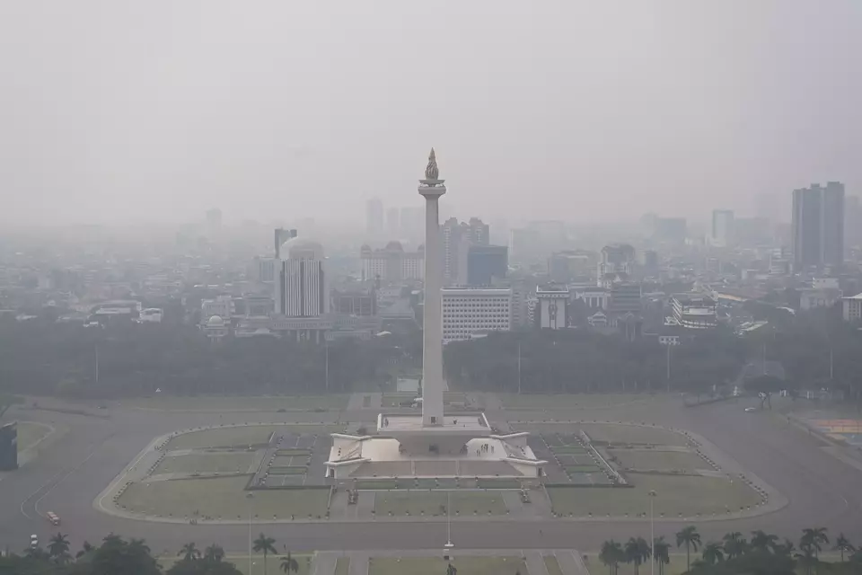 Ilustrasi polusi di Jakarta.