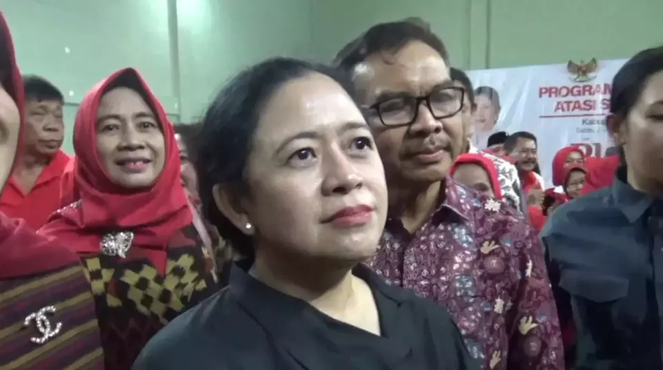 Ketua DPP PDI Perjuangan, Puan Maharani saat mengunjungi Klaten, Jawa Tengah, Minggu, 3 September 2023.