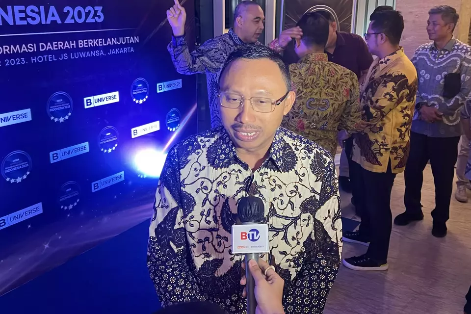 Kepala Bappeda Provinsi Jawa Timur, Mohammad Yasin seusai pemberian penghargaan Apresiasi Pemerintah Daerah Indonesia (APDI) 2023 di Hotel JS Luwansa, Selasa 12 September 2023.