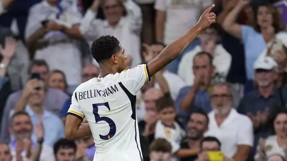 Jude Bellingham mencetak gol semata wayang saat Real Madrid menjamu Union Berlin di fase grup Liga Champions 2023/2024.
