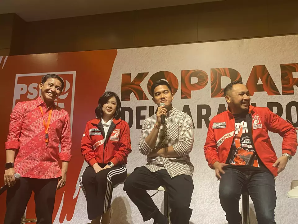 Ketua Umum Partai Solidaritas Indonesia (PSI) terpilih Kaesang Pangarep dalam acara Kopi Darat Nasional (Kopdarnas) PSI di Jakarta, Senin 25 September 2023. 