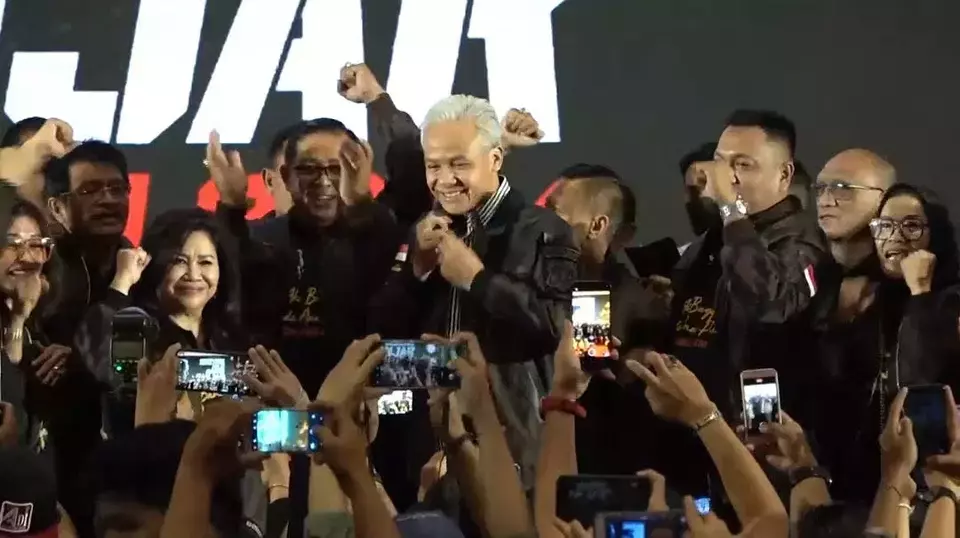 Keluarga Besar Putra Putri Polri (KBPP Polri) mendeklarasikan dukungan kepada bacapres Ganjar Pranowo di Ballroom JIExpo Kemayoran, Jakarta Pusat, Jumat, 29 September 2023.