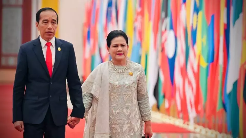 Presiden Jokowi dan Ibu Negara Iriana melakukan kunjungan kerja di Beijing, Republik Rakyat Tiongkok (RRT), Oktober 2023.