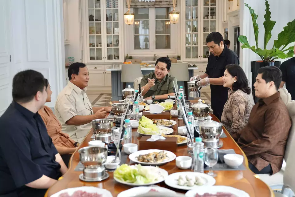 Dikunjungi Prabowo Dan Makan Bareng, Erick Thohir: Saya Dukung Pak Prabowo