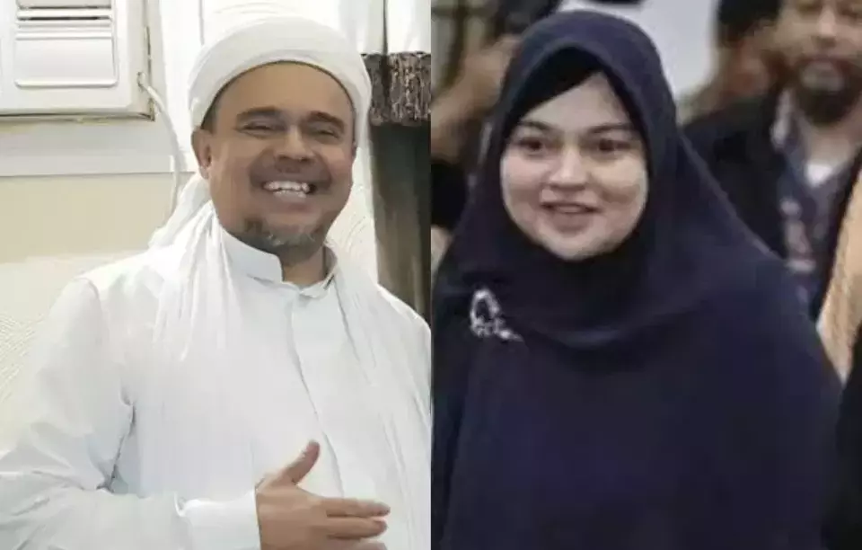 Rizieq Shihab dan isterinya Syarifah Fadlun Yahya.
