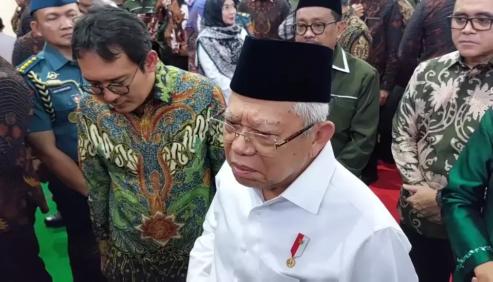 Wakil Presiden RI, Ma'ruf Amin saat melakukan kunjungan kerja di Surabaya, Sabtu, 23 Desember 2023.

