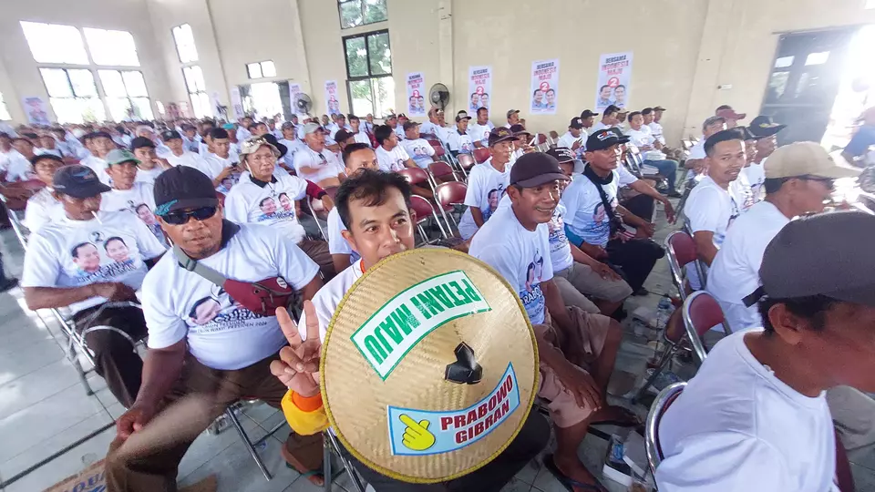 Petani di Kabupaten Kudus mendukung pasangan capres-cawapres Prabowo Subianto dan Gibran Rakabuming Raka.