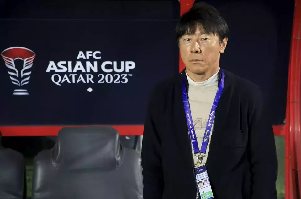 Pelatih Indonesia Shin Tae Yong di Piala Asia 2023.