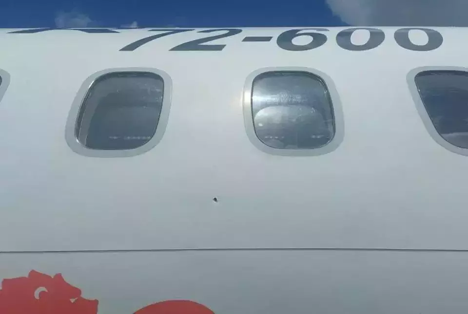 Pesawat Wings Air PK-WJY jenis ATR 72-600 yang ditembak di Dekai, Kabupaten Yahukimo, Papua Pegunungan, Sabtu 17 Februari 2024. 