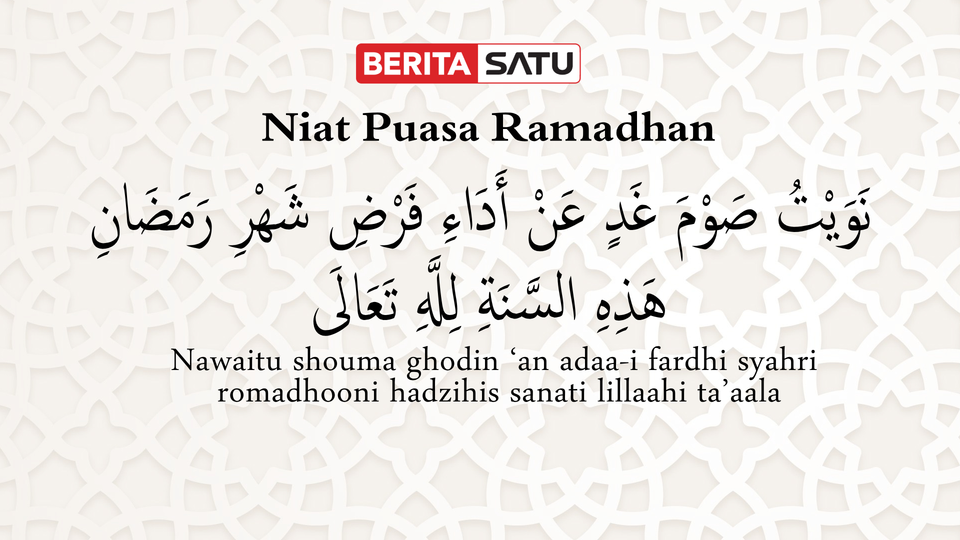 Bacaan Arab dan Latin Niat Puasa Ramadhan
