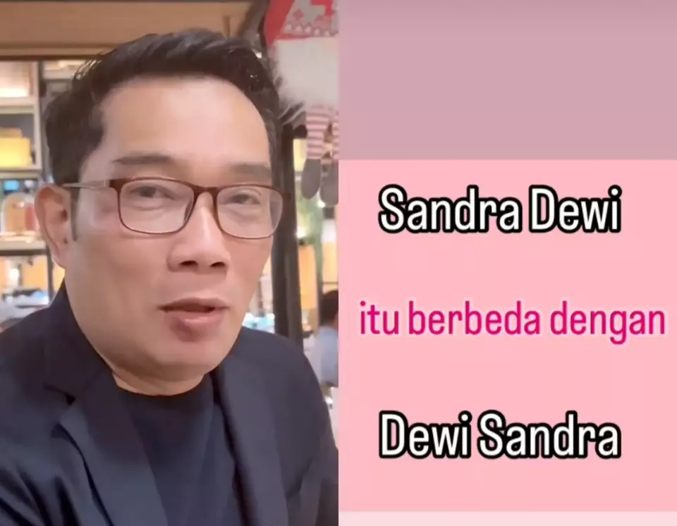 Ridwan Kamil Jelaskan Perbedaan Sandra Dewi dan Dewi Sandra