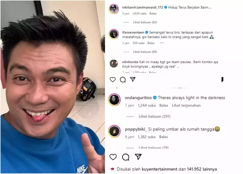 Gugat Cerai Paula Verhoeven, Baim Wong Dibela Selebritas Dihujat Warganet