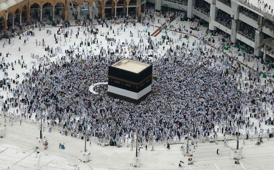 Ilustrasi ibadah haji di Mekah, Arab Saudi.