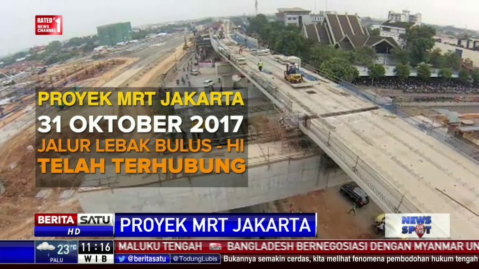 Jalur MRT Lebak Bulus-Bundaran HI Sudah Tersambung