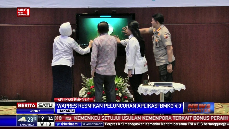 JK Resmikan Peluncuran Aplikasi Deteksi Dini Bencana BMKG