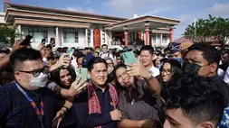 Kunjungi Pontianak, Erick Thohir Disambut Ribuan Masyarakat Muda