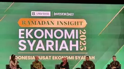 Diskusi Mendorong Literasi dan Inklusi Ekonomi Syariah dalam acara Ramadan Insight - Ekonomi Syariah 2023 yang diselenggarakan oleh Investor Daily di Jakarta, Kamis, 30 Maret 2023. (Dok Beritasatu.com)

