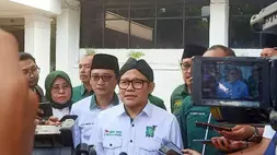 Ketum PKB Muhaimin Iskandar di Kantor KPU, Jalan Imam Bonjol, Menteng, Jakarta Pusat, Sabtu (13/5/2023).