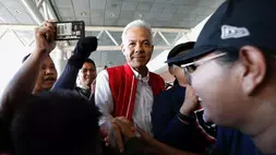 Ganjar Tiba di Palembang, Pendukung: ‘’Selamat Datang Presidenku’’