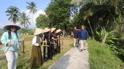 Budidaya beras organik berhasil dilakukan di Desa Pagar Dewa, Kecamatan Tanjung Agung, Kabupaten Muara Enim. Panen Perdana Benih Beras Merah Organik di area seluas 1,5 hektar dilaksanakan pada Rabu (17/5/2023). (Dok. PTBA)