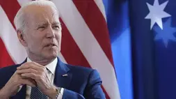 Presiden Amerika Serikat (AS) Joe Biden menjelang pertemuan bilateral dengan Perdana Menteri Australia Anthony Albanese di sela-sela KTT G7 di Hiroshima, Jepang pada 20 Mei 2023. (Foto: AP/Susan Walsh, File)