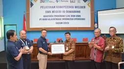 BKI mengadakan pelatihan kompetensi welder di SMK Negeri 10 Semarang. Ist