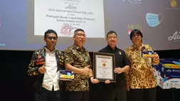 Kolaborasi Aice Group Catat Rekor MURI Bagikan Masker Medis Terbanyak Saat Pandemi