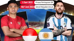 Ilustrasi timnas Indonesia vs Argentina. (B-Universe/Muhammad Reza)